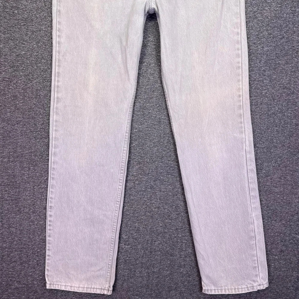 Vintage Levis 509 Jeans Mens 31x31 Gray USA Straight Casual Black Tab Talon 42
